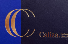 Caliza patisserie-chocolaterie logo huisstijl